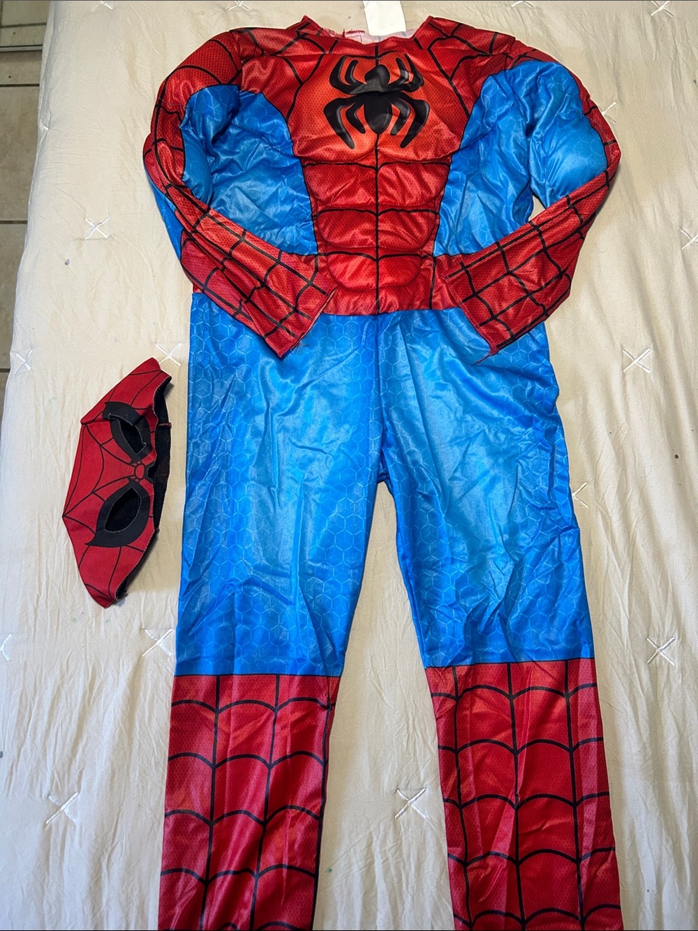 Marvel Red and Blue Spider-Man Muscle Chest Costume with Mask